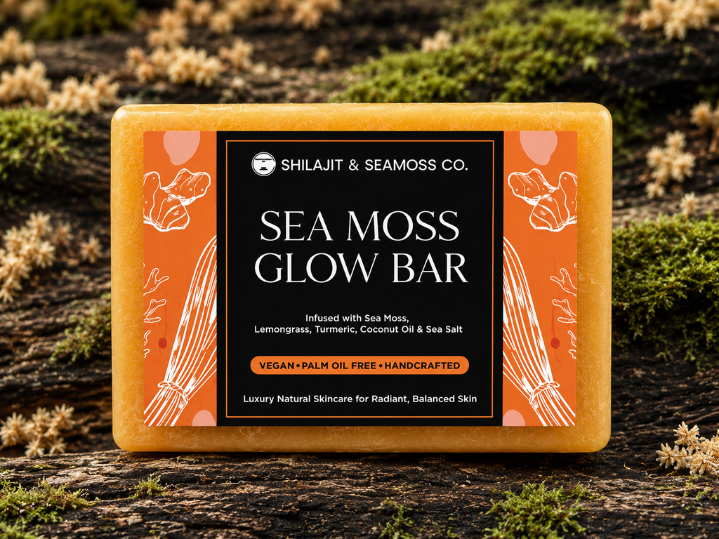 Lemongrass & Turmeric  92 mineral-rich Sea Moss Skin Glow  Bar