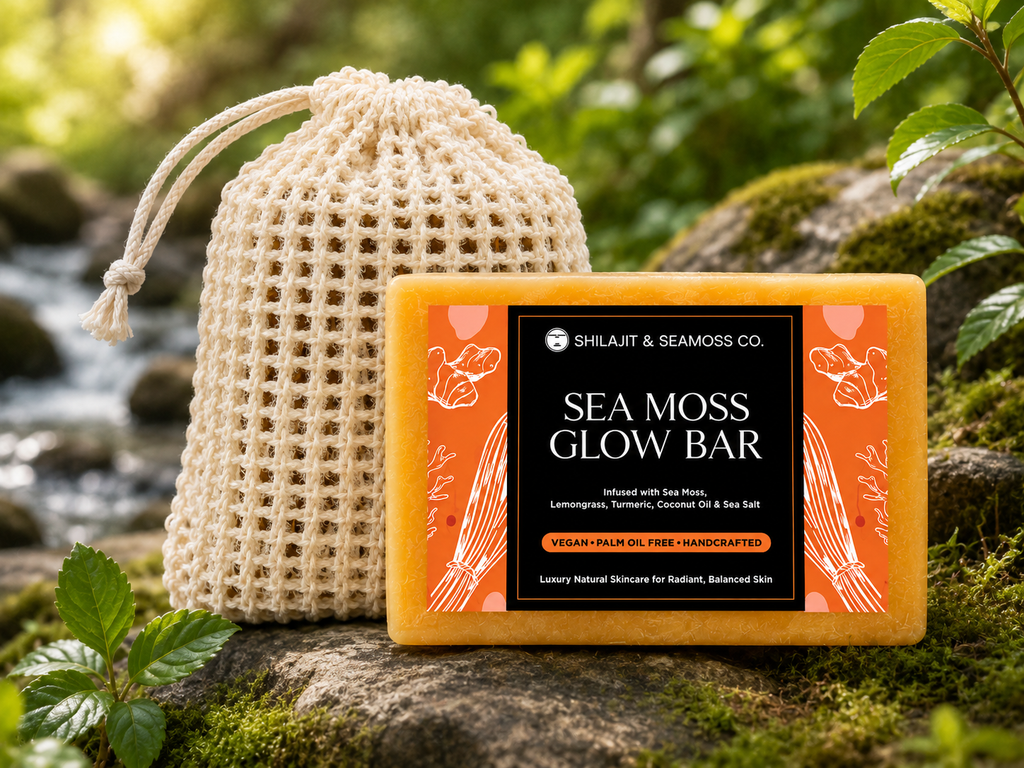 Lemongrass & Turmeric  92 mineral-rich Sea Moss Skin Glow  Bar